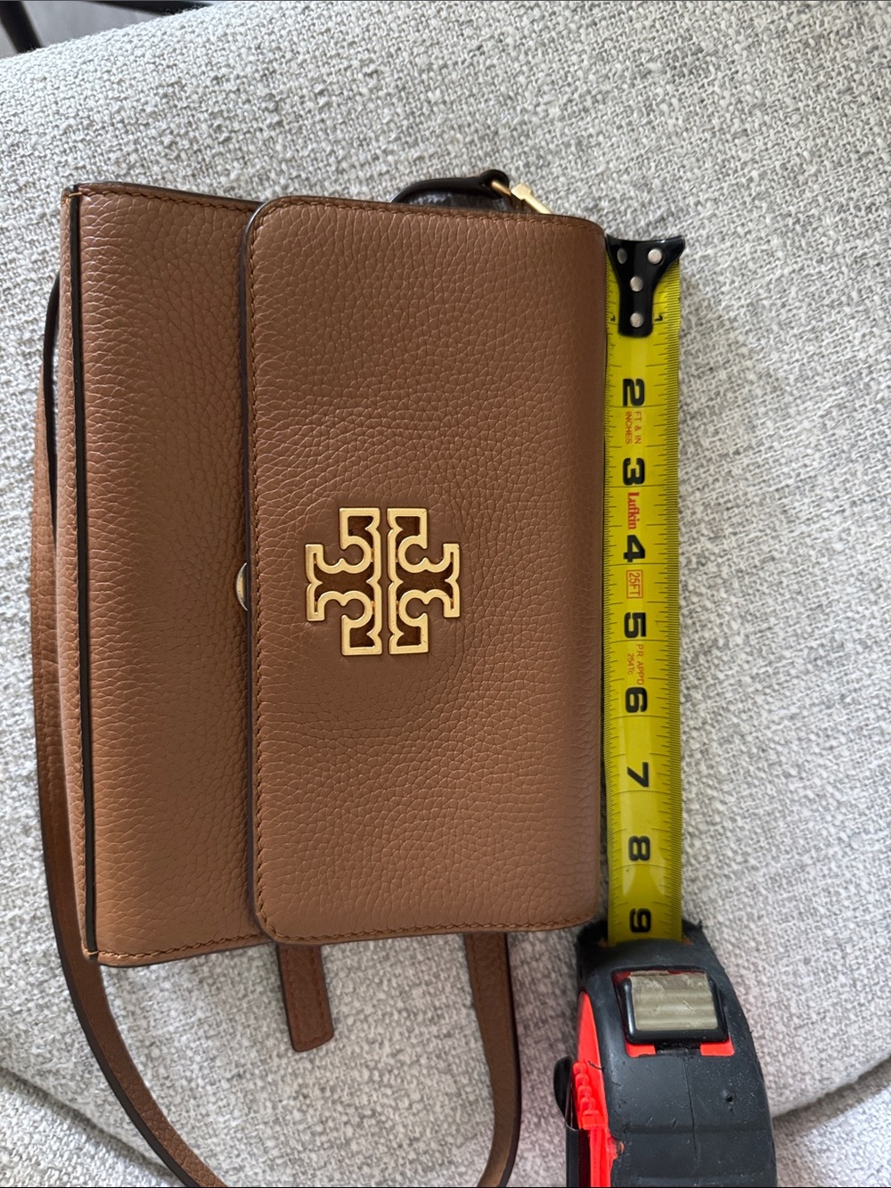 Tory Burch Chestnut Brown Leather Logo Crossbody - Picture 5 of 5